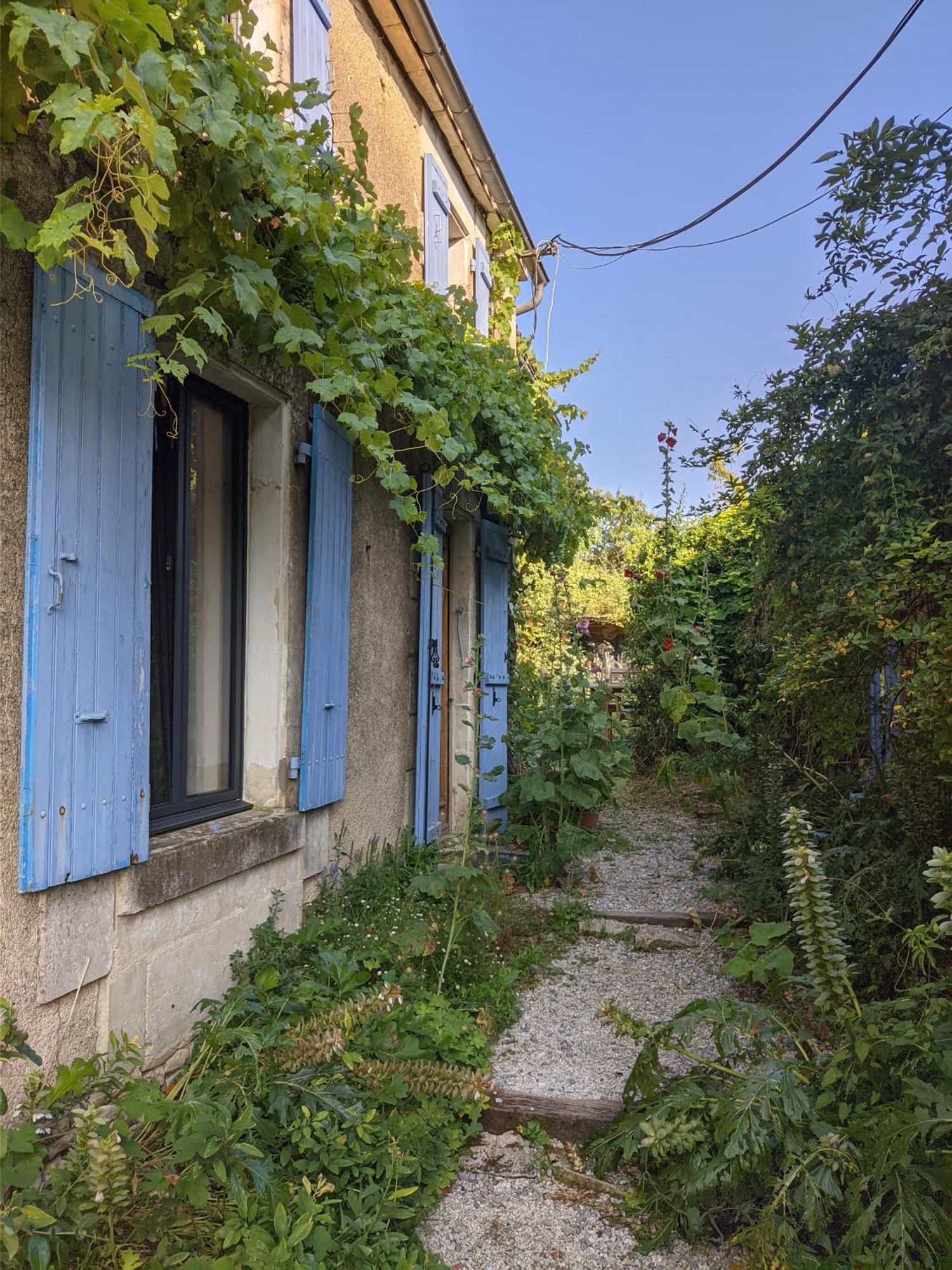 Les Volets Bleus Villa Arçais Buitenkant foto
